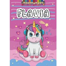 A4 21 x 29.7 cm 4 8 25 Anniversaire Fille Ans Motifs Avec Le Pr Nom Grand Format Flavia Livre De Coloriage Personnalis Pour Licorne Cadeau D