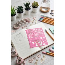 Karmelom Studio Spiral Defter Uyumlu Alfabe ve Şekiller Şablon Cetvel