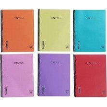 Muhtelif U-Dip Tel Dikişli Pp Kapak Defter A5 60/4 4742-4749
