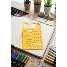 Karmelom Studio Bullet Journal Günlük Plan Ikonları Şablon Cetvel