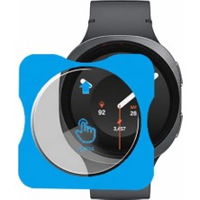 Samsung Watch 9 44 mm Uyumlu Kolay Takılabilir Takma Aparatlı Temperli Cam Ekran Koruyucu