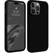 Apple iPhone 15 Pro Max Uyumlu Kılıf First Silikon - Siyah