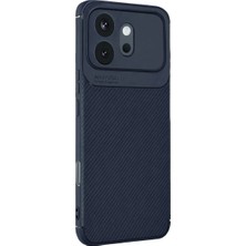 Huawei Honor 600 Uyumlu Auto Focus Karbon Kapak - Lacivert