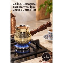 Yenilig 5 Adet Pirinç Cezve – 2.5 Inç, Geleneksel Türk Kahvesi Için Cezve / Coffee Pot