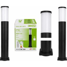 Lightson Ayarlanabilir 60-80 cm IP54 E27 Bahçe Aydınlatma Direği Kule Set Üstü Armatür Siyah