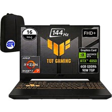 Asus Tuf Gaming A16 FA607NUQ-RL071EP6 Ryzen 7 170 RTX4050 6gb 24GB 2tbssd 16'' Fhd+ 165Hz WIN11 Pro + Elektropasaj Çanta