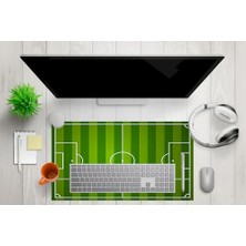 Kazan Hobi Mikrofiber Dekoratif Mouse Pad, 7 mm Kalınlık, Kaygansız Taban, Leke Tutmaz, Su Geçirmez, Ofis Aksesuarı (Yeşil Beyaz, 40X80 Cm)