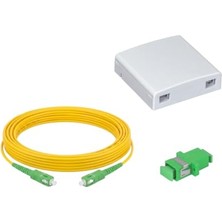 Kazan Hobi Fiber Modem Taşıma Seti – Priz Kutulu (10 Metre)