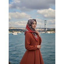 Berussa Leopar Lajivert Krem Eşarp