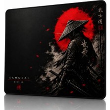 Kazan Hobi Baskılı Dijital Tasarımlı Oyuncu Mouse Pad, Kaymaz Taban, Dikişli Gaming Mouse Pad Samurai 50X40 cm