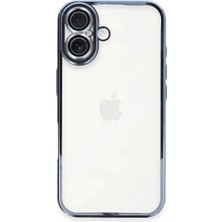 Apple iPhone 16 Plus Uyumlu Kılıf Lensli Silikon - Açık Mavi