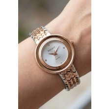 Ferrucci Rose-Gümüş Kadın Kol Saati | 33 mm Estetik Tasarım, Şık ve Modern