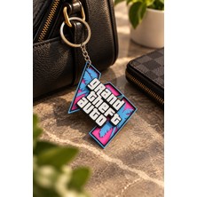 Wowolab Grand Theft Auto Temalı 3D Baskı Anahtarlık Çanta ve Anahtar Aksesuarı