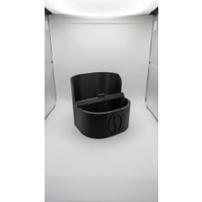 Kazan Hobi Espresso Atık Kutusu - Puck Splitter ve Sıçrama Korumalı Kahve Knock Box, Kahve Telvesi Için, Sıçrama Önleyici, Puck Bölücü, Kompakt Tasarım, Siyah Renk