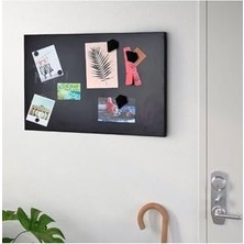 Kazan Hobi Dünya Magnet Mıknatıslı Pano Siyah 50X32 cm Dekoratif Metal Magnet Panosu