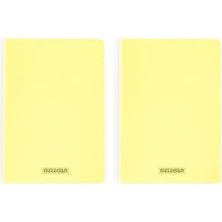 Kazan Hobi Seren Pastel A5 Pp Kapaklı Defter, 60 Yaprak, Kareli, Sarı 2'li Paket