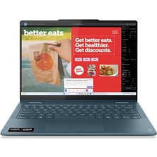 Kazan Hobi Yoga 7 2-In-1 14AKP10 Laptop| Amd Ryzen Aı 7 350 | 14" Wuxga OLED Touch | 16GB Ram | 1tb SSD | Windows 11 Home | Tidal Teal | 83JR00AETR