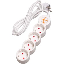Kazan Hobi Powerstrip 4 Dörtlü Anahtarlı Grup Priz 5m