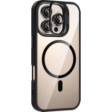 Joko Apple iPhone 16 Pro Uyumlu Remim Lensli Magsafe Standlı Kapak - Siyah