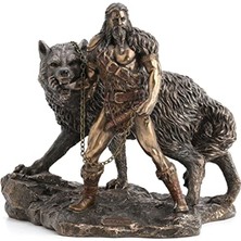 Kazan Hobi Iskandinav Tanrısı Tyr ve Fenrir Bağlayıcı Heykeli