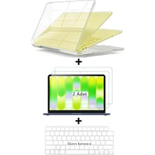 Kazan Hobi Macbook Neo 13 Inç A18-A18 Pro 2026 Uyumlu Kapak, 2 Adet Ekran Koruyucu, Klavye Pedi Set, Şeffaf