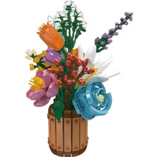 Mould King 24097 Nature's Blossom 1.189 Parça Dekoratif Çiçek Saksısı Yapı Blok Seti