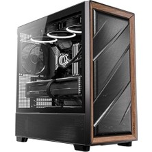 Kazan Hobi Flux, 5 x Pwm Fanlar Dahil, Aynı Anda 9 Fana Kadar, Tip-C, Demir Hasır Paneller ve Ahşap Çerçeve, 420 mm Radyatör Desteği, Geri Bağlantı Anakart Desteği, Mid-Tower E-Atx Pc Kasası