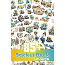 Kazan Hobi Sticker Defteri, 85 Adet Büyük Boy Sticker Etiket Seti, Mavi Gezi Pul Journal Etiket, Sticker Book, Gezi - 2