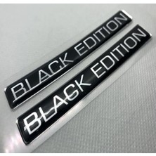 Kazan Hobi Black Edition Silver Siyah 3D Logo Sticker 2 Adet