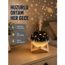 Birsence Aromaterapili USB Hava Nemlendirici – Projeksiyon Işıklı, Sessiz ve Şık Tasarım