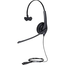Kazan Hobi Biz 1500 Quick Disconnect On-Ear Mono Headset - Kablolu Kulaklık, Gürültü Önleyici Mikrofon ve Ses Başak Koruması, Masa Telefonları Için, Siyah