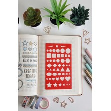 Karmelom Studio Bullet Journal Montessori Temel Şekiller Şablon Cetvel