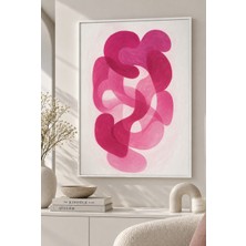 Mesela Magenta Soyut – Modern Minimalist Çerçeveli Dekoratif Duvar Tablosu