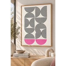 Mesela Geometrik Ritim – Modern Soyut Çerçeveli Duvar Tablosu