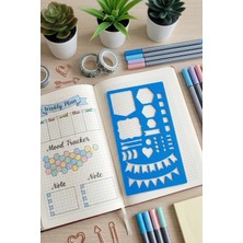 Karmelom Studio Bullet Journal Flama Ve Ikon Şablon Cetvel – Sayfa Düzeni Için Etiketleme Yardımcısı
