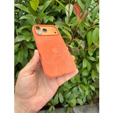 Madam Case Apple iPhone 17 Pro Max Uyumlu Turuncu Suede Luxe M-Safe Premium Kılıf
