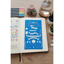 Karmelom Studio Bullet Journal Kurdele Başlık Detaylı Şablon Cetvel