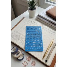 Karmelom Studio Bullet Journal Süsleme Şablon Cetvel