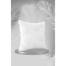 Happy Trend Ölçü Seçenekli Kırlent Iç Yastığı Boncuk Silikonlu Antibakteriyel Yastık Dolgun Dik Iç Dolgu Açık Beyaz 45X45