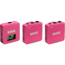 Şanal Røde Wireless Go (Gen 3) - Üçüncü Nesil, 32-Bit, Çift Vericili, Kayıt Özellikli Kablosuz Mikrofon Seti (Pembe)