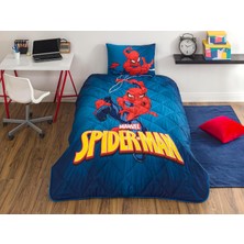 Happy Trend Spiderman Classical Standart Pamuk Nevresim Takımı, Lacivert, Tek Kişilik