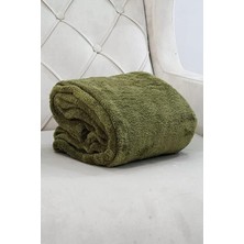 Happy Trend Wellsoft Battaniye Televizyon Battaniyesi Peluş Polar Battaniye Tek Kişilik 170 * 230 Haki