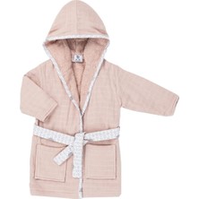 Happy Trend Hero Müslin & Havlu Bebek Çocuk Bornozu Bunny 1-2 Yaş