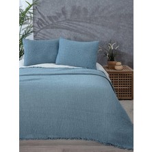 Happy Trend Pamuk Muslin Battaniye, 4 Katlı Yatak Örtüsü, Yumuşak Türk Pamuğu Muslin Yatak Örtüsü, Ters Çevrilebilir Örtü, Benzin Yeşili (Örtü 47X71 - 120X180CM)