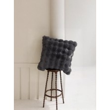 Happy Trend Çift Taraflı Gizli Fermuarlı Süper Soft Kırlent Kılıfı Antrasit 40X40 cm