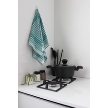 Happy Trend Çeyiz 1 Adet Pötikareli Mutfak Kurulama Bezi Beslenme Örtüsü Yeşil 45 x 65