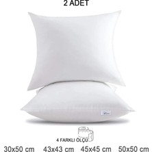 Happy Trend Home Premium Kare Kırlent Iç Yastık 1.kalite Elyaf Dolgulu Oyuncu Koltuk Yastığı (2, 45X45)