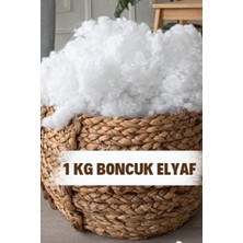 Happy Trend SEPETI%100 Boncuk Elyaf 1 kg Yastık Yorgan Oyuncak Malzemesi, Beyaz