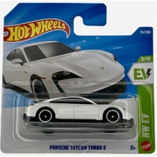 Şanal Hot Wheels - Porsche Taycan Turbo S (1/64) White - JJJ05
