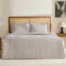 Happy Trend Home Arlina Geo Tek Kişilik Yatak Örtüsü Takımı Gri